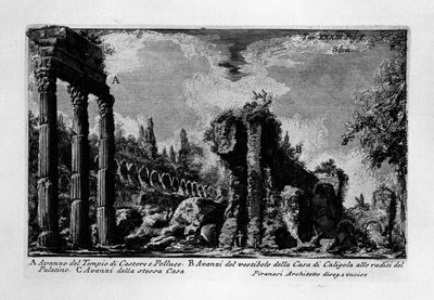 Temple of Castor and Pollux, Rome by Giovanni Battista Piranesi